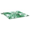 Podušky na židli 6 ks vzor listů 40 x 40 x 3 cm textil 361004