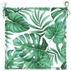 Podušky na židli 6 ks vzor listů 40 x 40 x 3 cm textil 361004