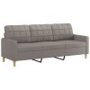 3místná pohovka s podnožkou taupe 180 cm textil 3201008