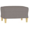 3místná pohovka s podnožkou taupe 180 cm textil 3201008