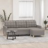 3místná pohovka s podnožkou taupe 180 cm textil 3201008