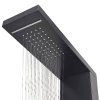 Sprchový panel set hliníkový matný černý 142373