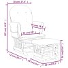 Křeslo glider se stoličkou hnědé textil 351664