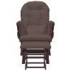Křeslo glider se stoličkou hnědé textil 351664