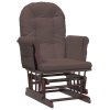 Křeslo glider se stoličkou hnědé textil 351664