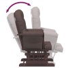 Křeslo glider se stoličkou hnědé textil 351664