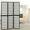 Skládací 3dílný paraván v japonském stylu 120 x 170 cm černý 352079