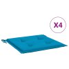Podušky na zahradní židli 4 ks modré 40x40x3 cm látka oxford 47591