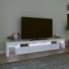 TV skříňka s LED osvětlením bílá 230x36,5x40 cm 3152786