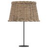 Stínidlo lampy hnědé Ø 45 x 28 cm proutěné 364394