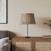 Stínidlo lampy hnědé Ø 45 x 28 cm proutěné 364394