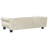 Pelíšek pro psy krémový 95 x 55 x 30 cm samet 171816