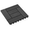 22 ks terasové dlaždice 30 x 30 cm 2 m² WPC černé 277803