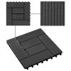 22 ks terasové dlaždice 30 x 30 cm 2 m² WPC černé 277803