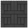 22 ks terasové dlaždice 30 x 30 cm 2 m² WPC černé 277803