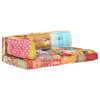 Poduška na pohovku z palet vícebarevná textil patchwork 287722