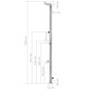 Zahradní sprcha 220 cm nerezová ocel 315939