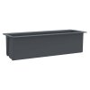 Květinové truhlíky na europalety 12 ks šedé 36x13,5x9,5 cm PP 318302