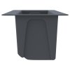Květinové truhlíky na europalety 12 ks šedé 36x13,5x9,5 cm PP 318302