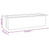 Květinové truhlíky na europalety 12 ks šedé 36x13,5x9,5 cm PP 318302