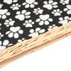 Pelíšek pro psy s poduškou 50 x 33 x 30 cm přírodní vrba 170773