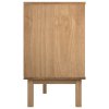 Zásuvková komoda OTTA hnědá a bílá 111x43x73,5 cm borové dřevo 348587