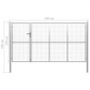 Zahradní plotová brána ocel 350 x 150 cm stříbrná 144343