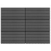 Terasové dlaždice 6 ks WPC 60 x 30 cm 1,08 m² černé 149029
