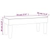 Lavice tmavě hnědá 70 x 30 x 30 cm textil 346627