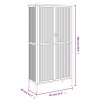 Highboard černý 85 x 40 x 180 cm sklo a ocel 353004