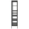 Highboard černý 85 x 40 x 180 cm sklo a ocel 353004