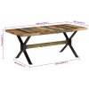 Jídelní stůl 180 x 90 x 73 cm masivní recyklované dřevo 351730