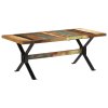 Jídelní stůl 180 x 90 x 73 cm masivní recyklované dřevo 351730