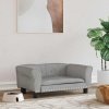 Pelíšek pro psy světle šedý 70 x 45 x 30 cm samet 171825