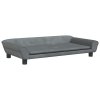 Pelíšek pro psy tmavě šedý 100 x 50 x 21 cm samet 172007