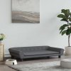 Pelíšek pro psy tmavě šedý 100 x 50 x 21 cm samet 172007