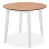 Jídelní set 5 kusů, MDF a kaučukovníkové dřevo, bílý 274943
