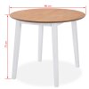 Jídelní set 5 kusů, MDF a kaučukovníkové dřevo, bílý 274943