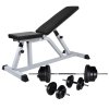 Posilovací lavice se sadou činek barbell a dumbbell 60,5 kg 275346