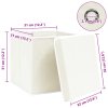 Úložné boxy s víky 4 ks bílé 32 x 32 x 32 cm textil 288350