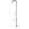 Zahradní sprcha 225 cm nerezová ocel 315941