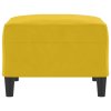 Podnožka žlutá 70 x 55 x 41 cm samet 349323