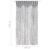 Macramé závěs antracitový 140 x 240 cm bavlna 323995