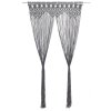 Macramé závěs antracitový 140 x 240 cm bavlna 323995