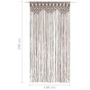 Macramé závěs taupe 140 x 240 cm bavlna 323983