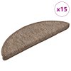Samolepící nášlapy na schody 15 ks 56x17x3 cm světle hnědé 326898