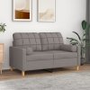 Dekorační polštáře 2 ks taupe Ø 15 x 50 cm textil 349508
