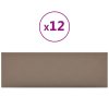 Nástěnné panely 12 ks cappuccino 90 x 30 cm umělá kůže 3,24 m² 343915