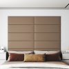 Nástěnné panely 12 ks cappuccino 90 x 30 cm umělá kůže 3,24 m² 343915