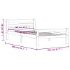 Rám postele bílý masivní borové dřevo 100 x 200 cm 322069